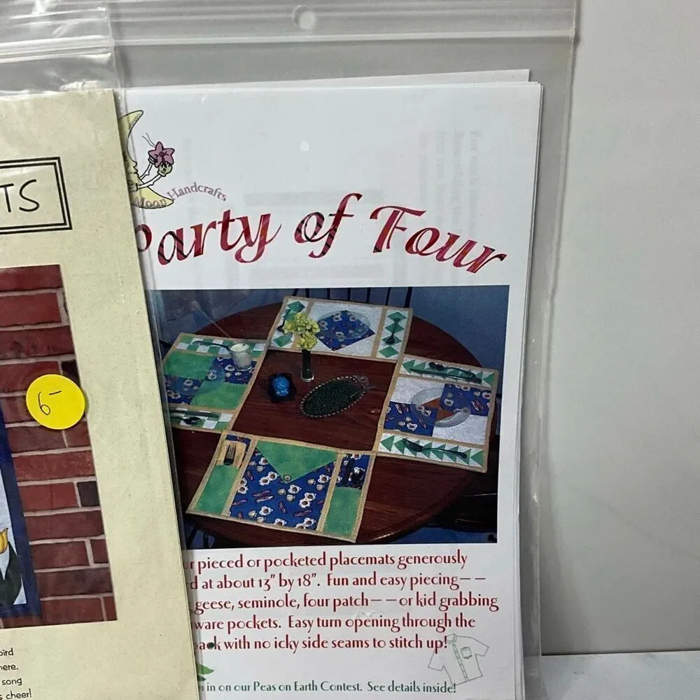 Set of 6 Quilt sewing patterns